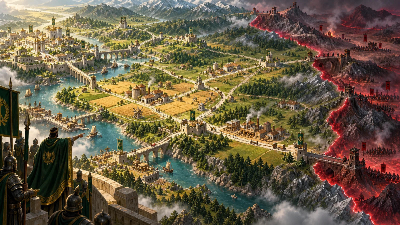 A conquered frontier becomes a supply network